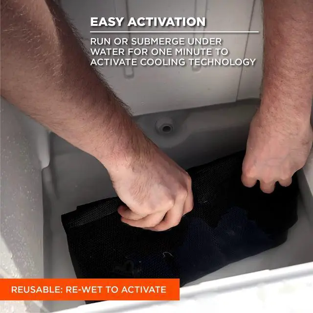 Alt view image 3 of 6 - Chill Its 6602 Cooling Towel, Long Lasting Cooling Relief, Gray 29.50" x 13.00"