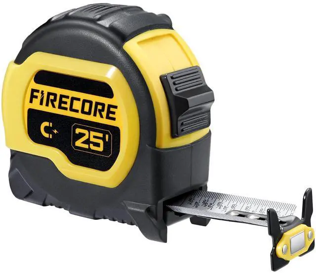Main image of Tape Measure 25 ft with 1/8 Fractions, Magnetic Measuring Tape Retractable | 1 Inch Wide Easy Read Both-Side Measurement Tape with Nylon Coating, Finger Brake for Construction Carpenter