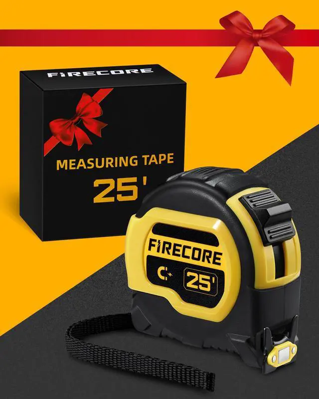 Alt view image 7 of 7 - Tape Measure 25 ft with 1/8 Fractions, Magnetic Measuring Tape Retractable | 1 Inch Wide Easy Read Both-Side Measurement Tape with Nylon Coating, Finger Brake for Construction Carpenter