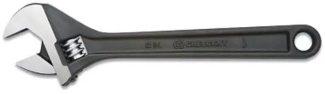Main image of 8" Adjustable Black Oxide Wrench | Bagged, Home Improvement, Garage, and Mechanic Hand Tools