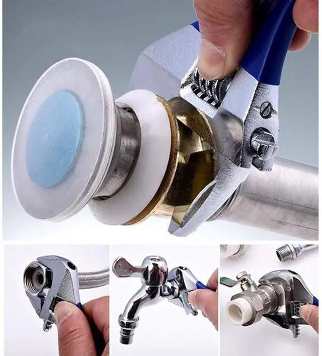 Alt view image 7 of 7 - Large Opening Adjustable Wrench Spanner with Short Handle 5''(Max Opening: 30mm/1.2 inch)