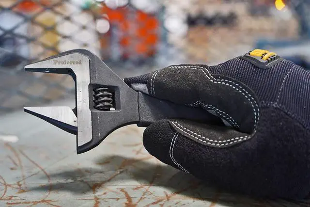 Alt view image 2 of 6 - Plumbing Adjustable Wrench, Black Phosphate Finish, 4 Available Size Options 6-inch, 8-inch, 10-inch, 12-inch - T08002
