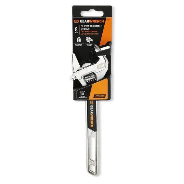 Alt view image 5 of 6 - 8" Chrome Adjustable Wrench | 89752