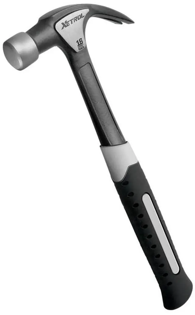 Main image of Steel Curved Claw Hammer 16oz, Solid One Piece Steel Heavy Duty Curved Hammer, Shock-Absorbing Handle Design, Ergonomic Comfortable Grip, Enhanced Leverage for Nail Pulling