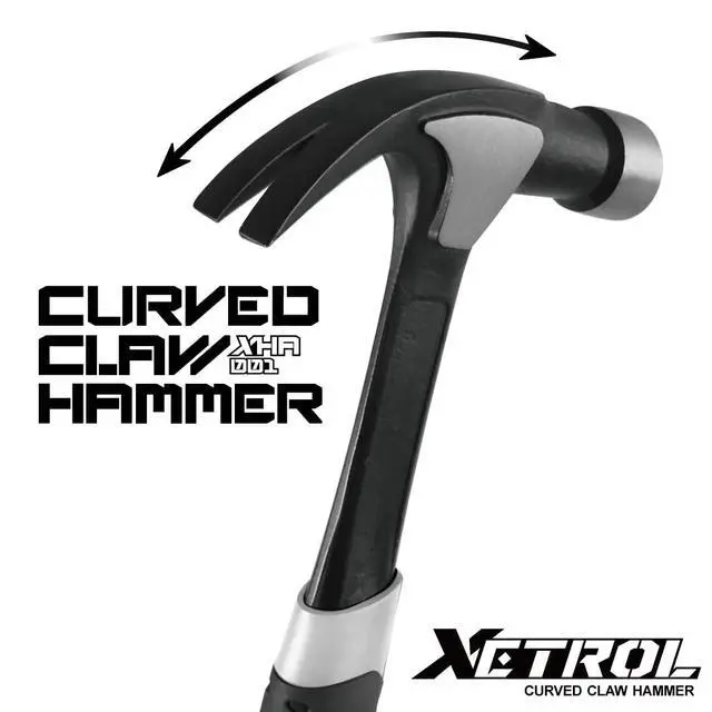Alt view image 7 of 7 - Steel Curved Claw Hammer 16oz, Solid One Piece Steel Heavy Duty Curved Hammer, Shock-Absorbing Handle Design, Ergonomic Comfortable Grip, Enhanced Leverage for Nail Pulling