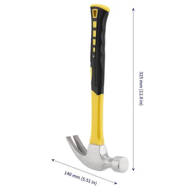 Alt view image 2 of 7 - 2 PCS 24oz Claw Hammer, Forged Steel Nail Hammer with Non Slip Handle, Framing Rip Claw Hammer for Woodworking