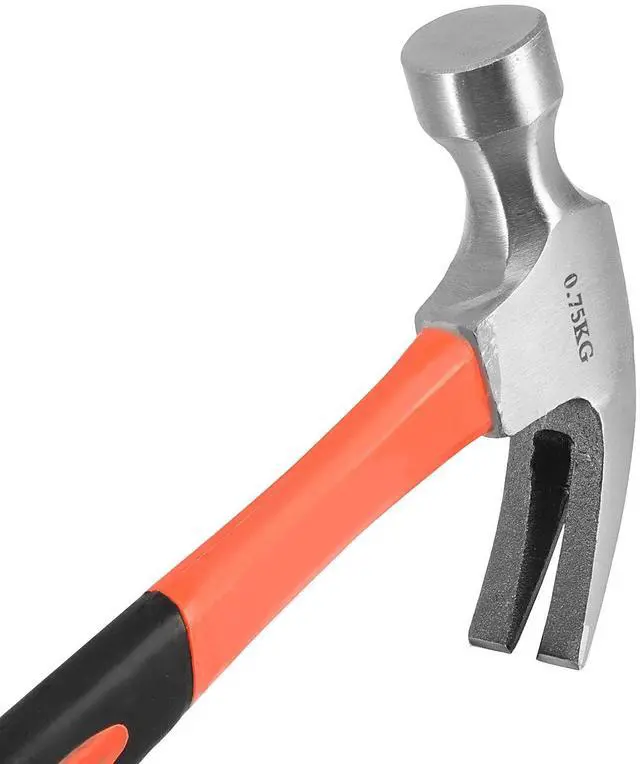 Alt view image 3 of 7 - 3 Pieces Claw Hammers, 20 oz 16 oz 8 oz Hammer Set with Fiberglass Handle & Polished Forged Steel Head for Household Repair
