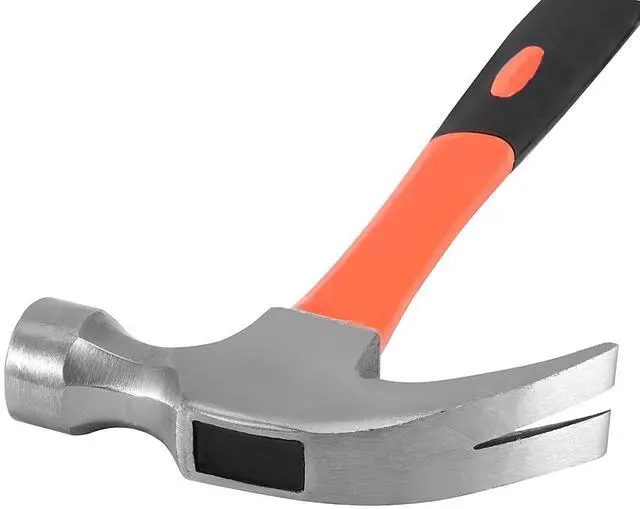 Alt view image 4 of 7 - 3 Pieces Claw Hammers, 20 oz 16 oz 8 oz Hammer Set with Fiberglass Handle & Polished Forged Steel Head for Household Repair
