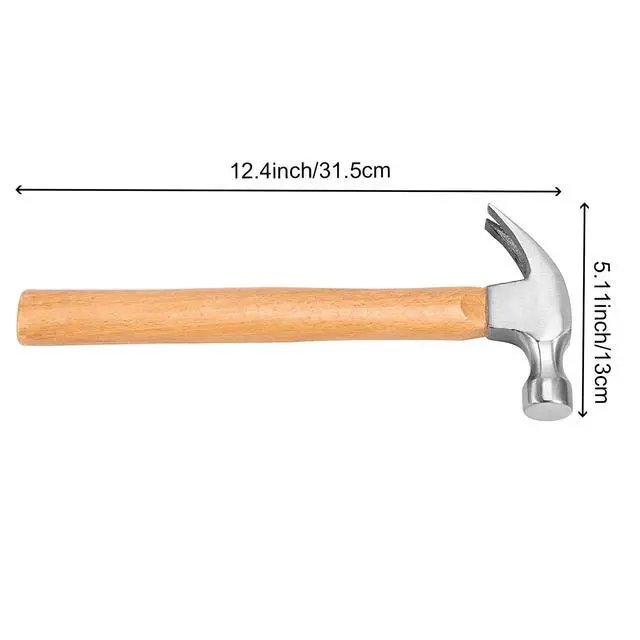 Alt view image 2 of 7 - 4 PCS 16 OZ Claw Hammer, Straight Claw Hammer, Carbon Steel Rip Claw Hammers with Wood Handle for Prying Nails, Woodworking, Repairing