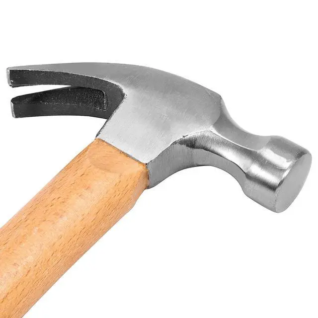 Alt view image 3 of 7 - 4 PCS 16 OZ Claw Hammer, Straight Claw Hammer, Carbon Steel Rip Claw Hammers with Wood Handle for Prying Nails, Woodworking, Repairing