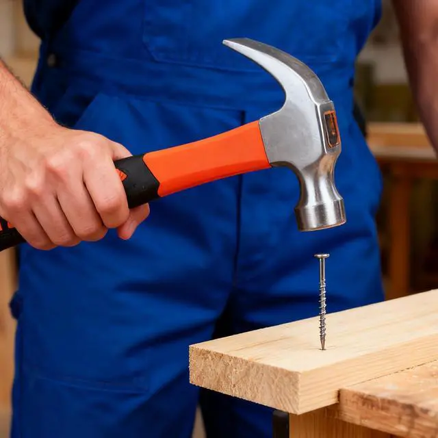 Alt view image 4 of 7 - Framing Hammer Claw Camping Hammer Hammers with Smooth Face Long Handle Straight Claw Hammer 11oz for DIY Craft Industry Home Outdoor