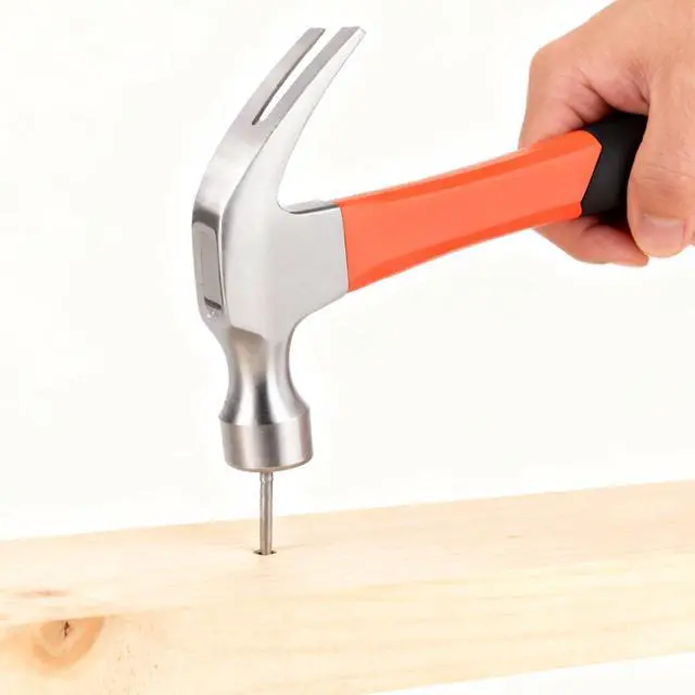 Alt view image 7 of 7 - Framing Hammer Claw Camping Hammer Hammers with Smooth Face Long Handle Straight Claw Hammer 11oz for DIY Craft Industry Home Outdoor
