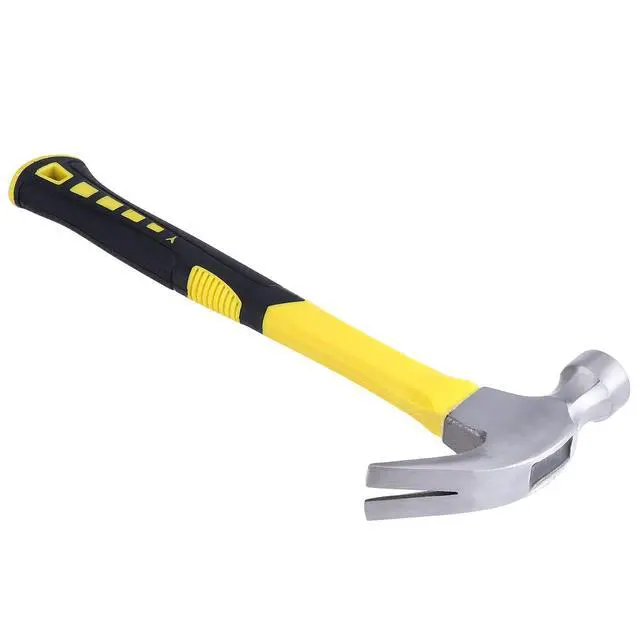Alt view image 4 of 5 - 3 Pack 16 oz Claw Hammer, Fiber Glass Claw Hammer, One-piece Forged Steel Head & Non-Slip Handle for Household Automotive Professional Work