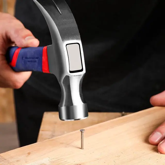 Alt view image 7 of 7 - 16 oz Claw Hammer, Forged Steel Head, Fiberglass Handle | Forged Hardened Steel Head with Smooth Face, Fiberglass Handle with Non-Slip Grip & Shock Absorption, All Purpose Hammer