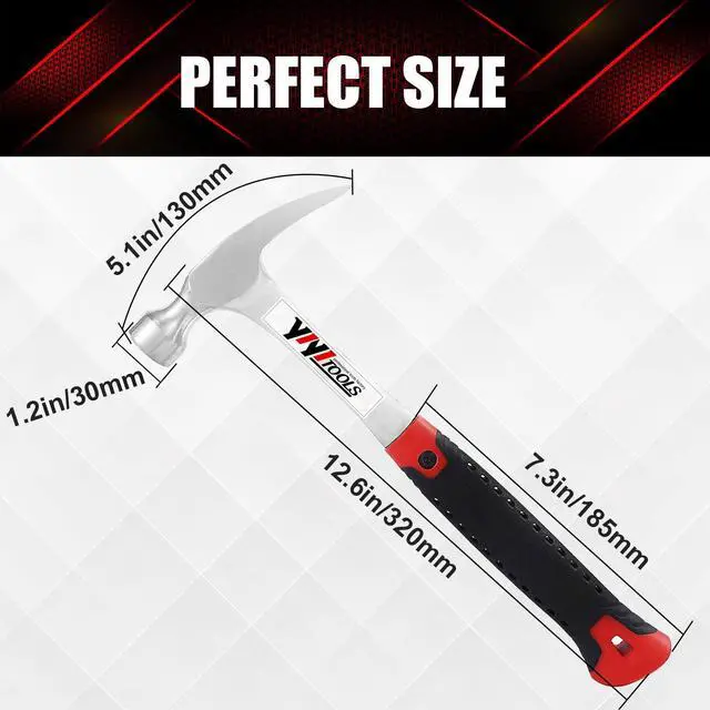 Alt view image 2 of 7 - Claw Hammer forged in one piece- 16OZ