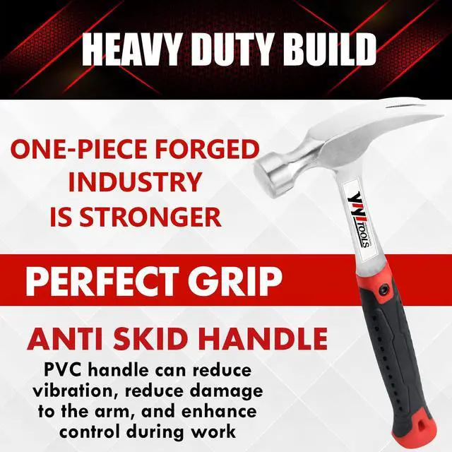 Alt view image 5 of 7 - Claw Hammer forged in one piece- 16OZ
