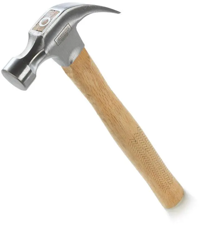 Main image of 16 oz. Oak Claw Hammer - Heavy Duty All Purpose Hammer - Forged Carbon Steel Head - Etched Solid Oak Wood Handle for More Durability and Grip