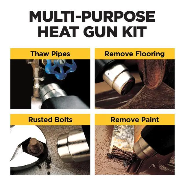 Alt view image 2 of 7 - Spraytech HT1000 Dual-Temperature Heat Gun, low 750°F, high 1000°F | Dual 750°F and 1000°F settings support paint, caulk and adhesive removal, shrink wrap and plastic bending.