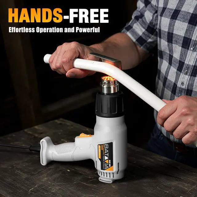 Alt view image 5 of 7 - 1800W Heat Gun with 752&1112 Dual-Temperature Settings for Crafts | Dual Protection Fuses, Heavy Duty, Fast Heating, 4 Nozzles with Overheat Protection for Crafts, Vinyl Wrap, Shrink Tubing