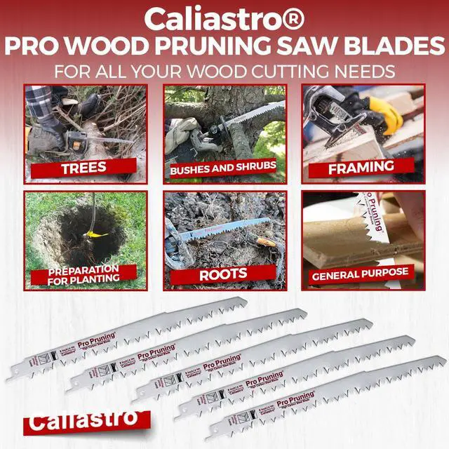 Alt view image 5 of 7 - 9-Inch Wood Pruning Saw Blades for Reciprocating/Sawzall Saws - 5 Pack - Caliastro