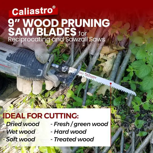 Alt view image 7 of 7 - 9-Inch Wood Pruning Saw Blades for Reciprocating/Sawzall Saws - 5 Pack - Caliastro