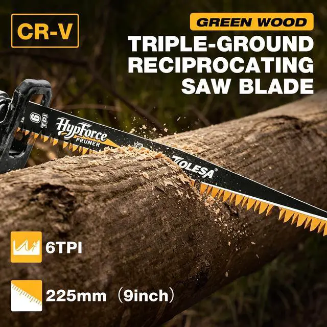 Alt view image 7 of 7 - Japanese Teeth Reciprocating Saw Blades 9 Inch, Wood Pruning Saw Blades 6TPI for Wet Wood, Triple Ground Teeth with U-Groove Design, Fast & Clean, 3PCS