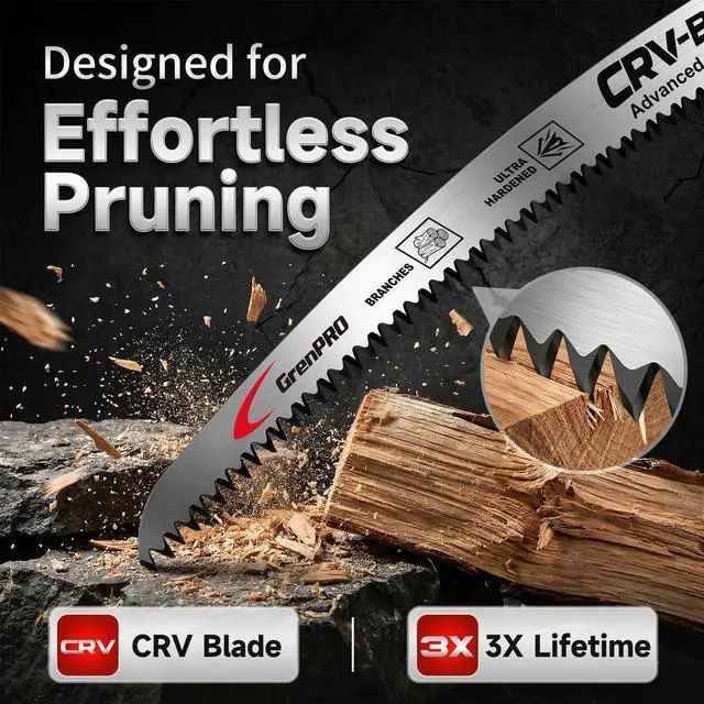 Alt view image 6 of 7 - 4-Pack Japanese Teeth Reciprocating Saw Blades, 15" 6TPI | Arc Edge Sawzall Pruning Blades for Wood Cutting, Tree Trimming, Branch Pruning With Reciprocating Saws