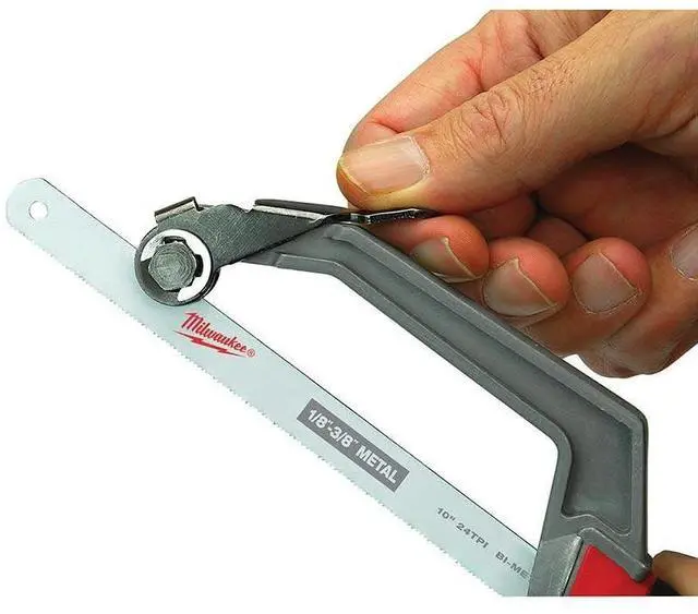Alt view image 3 of 7 - 48-22-0012 Compact Hand Operated Hack Saw w/ Tool-Less Blade Change (10 Inch Blade Included)