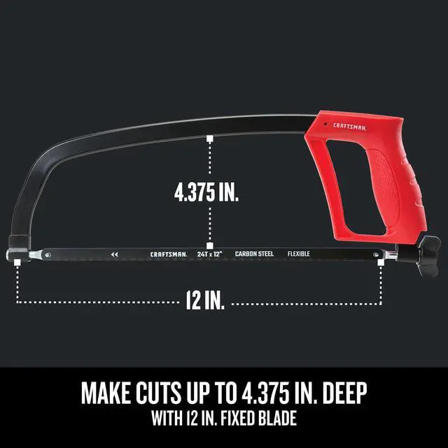 Alt view image 4 of 7 - Hand Saw, 12-Inch Hacksaw (CMHT20138)