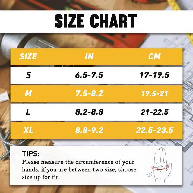 Alt view image 6 of 6 - Leather Gardening Gloves, Leather Work Gloves, Yellow, L | Durable Utility Men Women Garden Yard Working Glove, for Landscaping, Mechanic, Construction, Driving, Farming, Ranching
