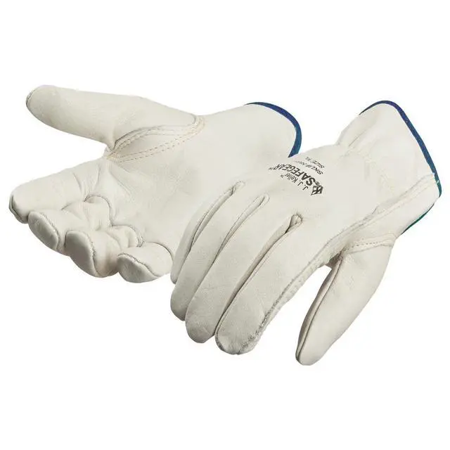 Alt view image 3 of 6 - Large Cowhide Leather Work Gloves with Keystone Thumb, 3 Pack | Driver Safety Gloves, For Men or Women, Truck Driving, Construction, Welding, Gardening