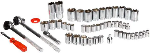 Alt view image 5 of 7 - Drive Socket Set Tool Kit with 1/4, 3/8 and 1/2 Sockets, 52-Piece | SAE and Metric Tools for Mechanics, Craftsmen, and Homeowners Home Improvement or Repairs