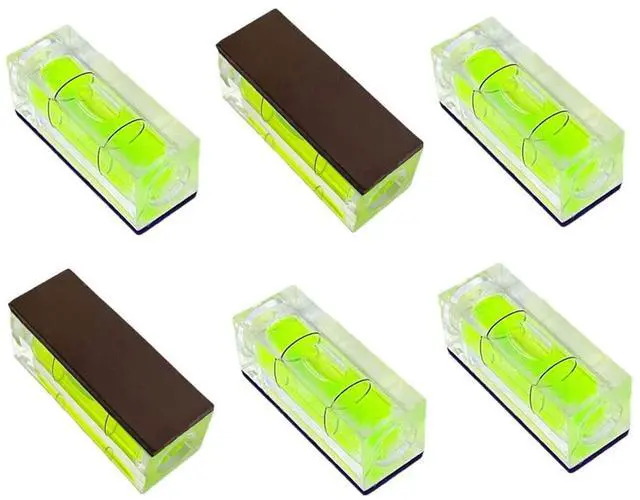 Main image of 6Pcs Magnetic Small Bubble Level 10x10x29mm Mini Square Bubble Spirit Levels Leveling Tools