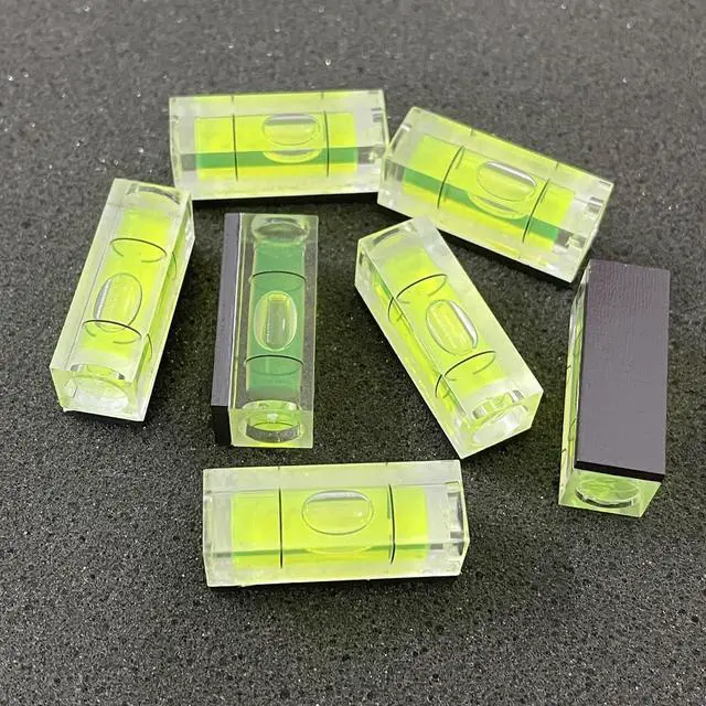Alt view image 6 of 7 - 6Pcs Magnetic Small Bubble Level 10x10x29mm Mini Square Bubble Spirit Levels Leveling Tools