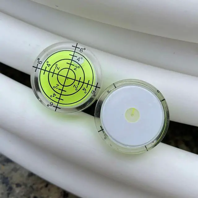 Alt view image 6 of 6 - 3Pcs Circular Bubble Level Bullseye Degree Marked Surface Round Spirit Levels Measuring Tool for Leveling Phonograph, Camera, Turntable, Tripod, Telescope (32X7mm)