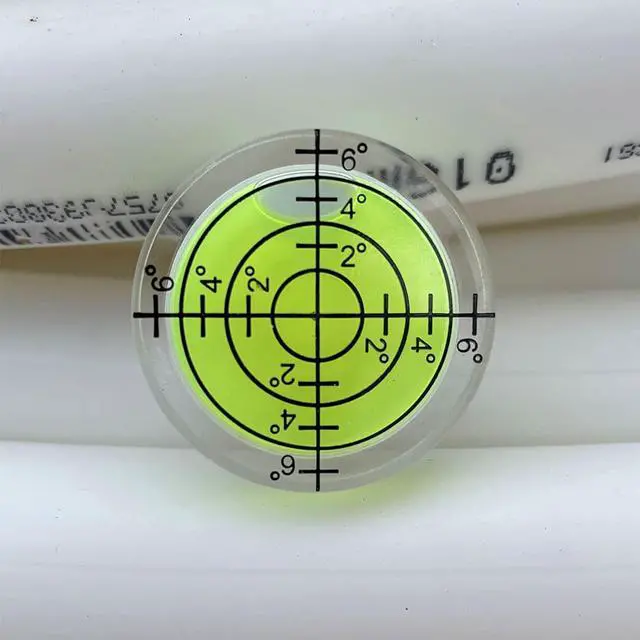 Alt view image 2 of 6 - 3Pcs Circular Bubble Level Bullseye Degree Marked Surface Round Spirit Levels Measuring Tool for Leveling Phonograph, Camera, Turntable, Tripod, Telescope (32X7mm)