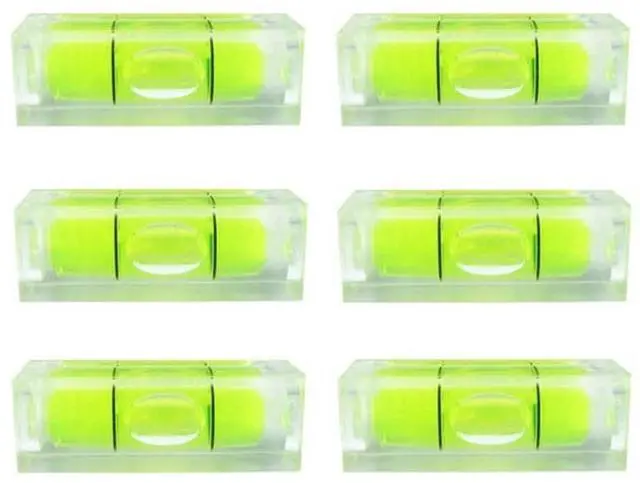 Main image of 6Pcs Small Bubble Levels 10x10x29mm Mini Square Spirit Level Measuring Layout Tools