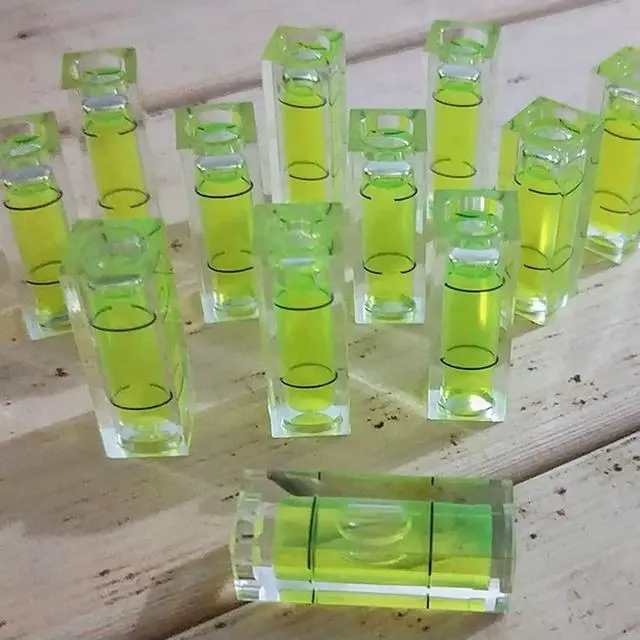 Alt view image 3 of 6 - 6Pcs Small Bubble Levels 10x10x29mm Mini Square Spirit Level Measuring Layout Tools