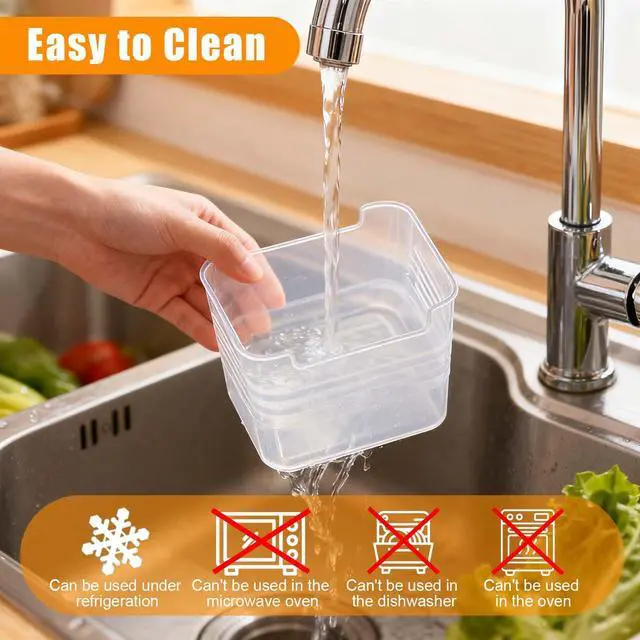 Alt view image 5 of 7 - 16PCS Refrigerator Door Organizer, 6 Fridge Organizer Box 2 Hanging Storage Container and 8 Refrigerator Dividers, Fridge Side Door Storage Containers for Kitchen Fruits Drinks