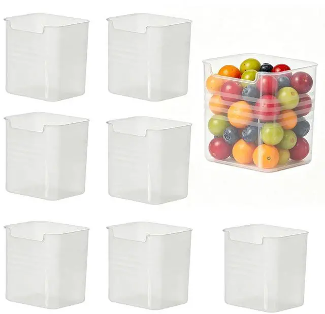 Main image of 8Pcs Refrigerator Door Organizer Box,Fridge Side Door Storage Containers,Kitchen Organizer for Food, Spices, Condiments,Fruits,Garlic,Ginger,Herbs,Utensils,Small Tools,Pantry & Cabinet Organization