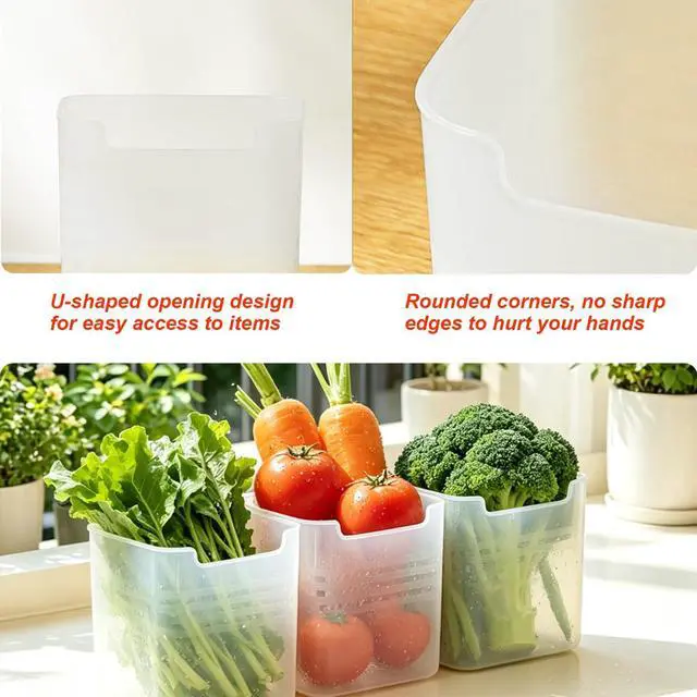 Alt view image 4 of 7 - 8Pcs Refrigerator Door Organizer Box,Fridge Side Door Storage Containers,Kitchen Organizer for Food, Spices, Condiments,Fruits,Garlic,Ginger,Herbs,Utensils,Small Tools,Pantry & Cabinet Organization