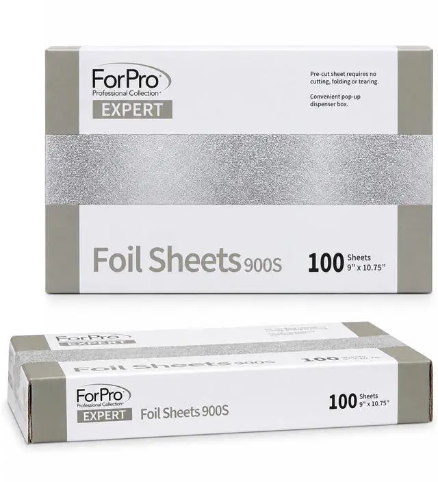 Alt view image 2 of 7 - Expert Embossed Foil Sheets 900S, Aluminum Hair Foils for Color Application and Highlighting Services, Food Safe, Pop-Up Dispenser, 9 W x 10.75 L, 100-Count