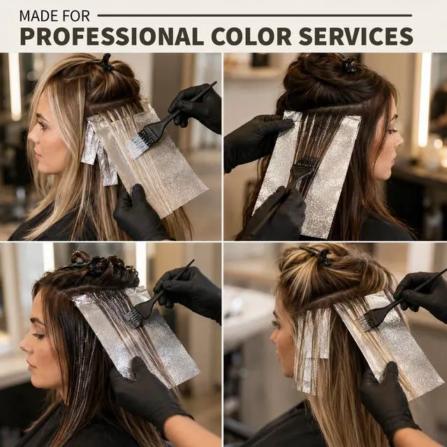 Alt view image 4 of 7 - Expert Embossed Foil Sheets 900S, Aluminum Hair Foils for Color Application and Highlighting Services, Food Safe, Pop-Up Dispenser, 9 W x 10.75 L, 100-Count