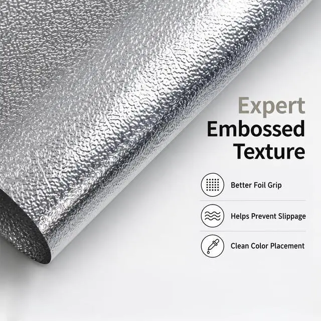 Alt view image 6 of 7 - Expert Embossed Foil Sheets 900S, Aluminum Hair Foils for Color Application and Highlighting Services, Food Safe, Pop-Up Dispenser, 9 W x 10.75 L, 100-Count