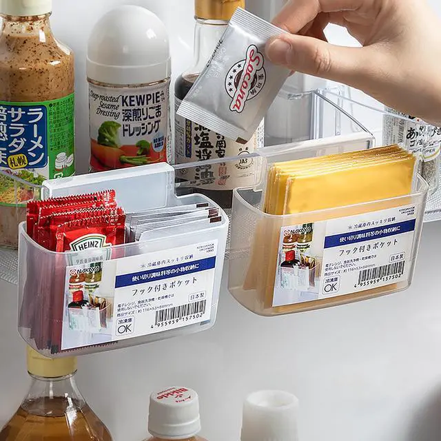 Main image of Space-Saving Cheese Slice Holder, 2-Pack, Fridge Door Hanging Storage Container, BPA-Free, for Kitchen Organization