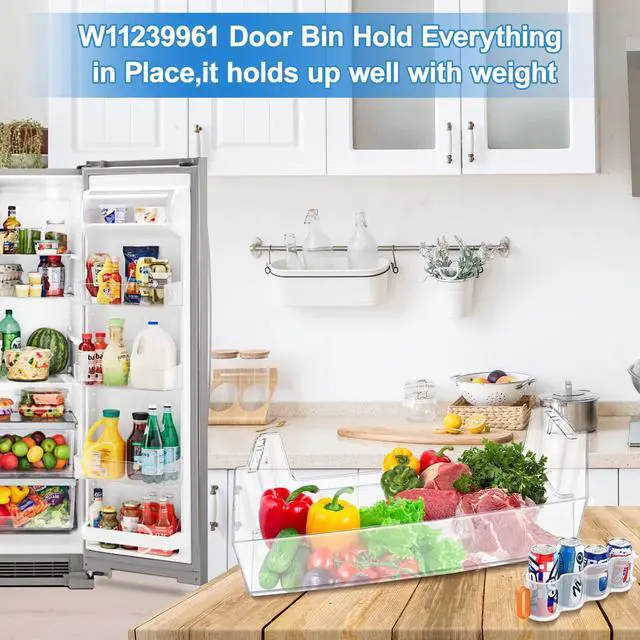 Alt view image 7 of 7 - UPGRADED W11239961 W10900538 Refrigerator Door Shelf Replacement Compatible with Whirlpool Refrigerator Door Shelf Parts WRS315SDHZ08 WRS321SDHZ08 WRS321SDHZ01 WRS325SDHZ01 PS12578777 Door Bin Shelves