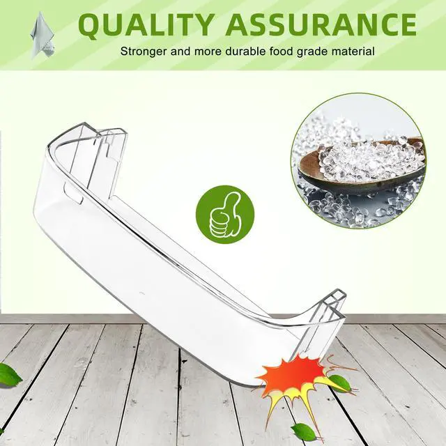 Alt view image 4 of 6 - WPW10430639 W10324876 Freezer Door Shelf Bin | Compatible with Whirlpool Ken-more Refrigerator Door Shelves, Fit for Freezer Side Door (transparent), Send Scouring Pad