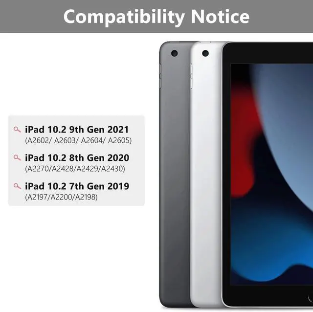 Alt view image 2 of 7 - TQQ Touch for iPad 9th Generation Case with Keyboard (10.2", 2021), Multi-Touch Trackpad, 360° Rotatable Protective Cover for iPad Keyboard 9th/8th/7th Gen with Pencil Holder (Gray)