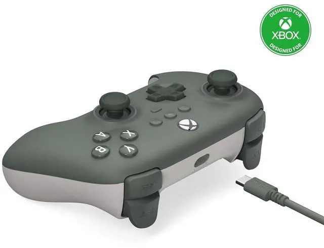 Alt view image 4 of 7 - 8BitDo Ultimate C Wired Controller for Xbox with Hall Effect Joysticks and Triggers, RGB Lighting Fire Ring, Compatible with Xbox Series X|S, Xbox One, Windows 10/11- Officially Licensed (Dark Green)