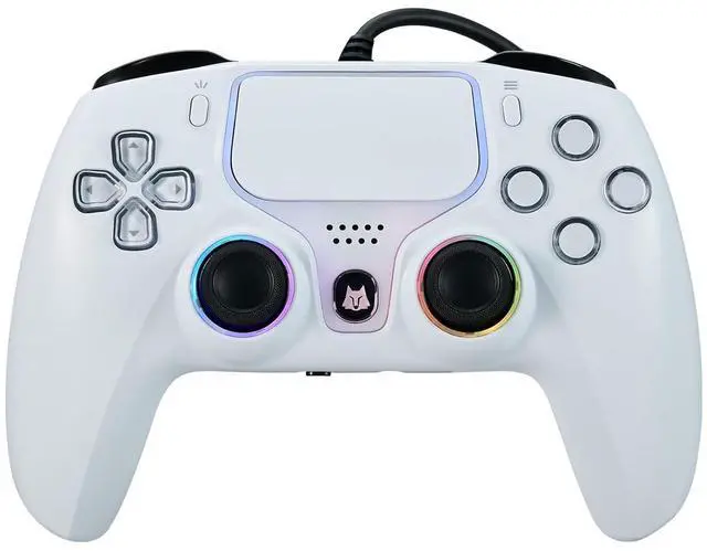 Main image of NBCP Wired PS5 Controller - Gaming Controller for PlayStation 5, PS4, PC/Steam, Turbo & Linear Hall-effect Trigger, Dual Vibration, 3.5mm Audio Jack - White